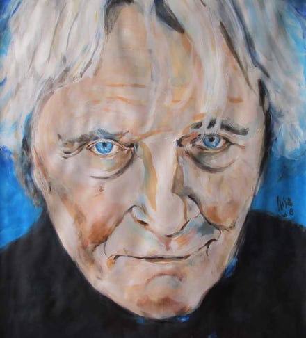 Rutger Hauer. 70x100 cm acryl, 12/19. In particuliere collectie