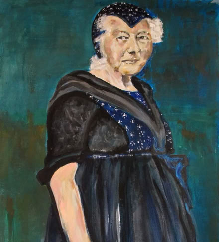 Aoltje uut Staphorst, Jan Thie 2017, acryl 70x50 cm.