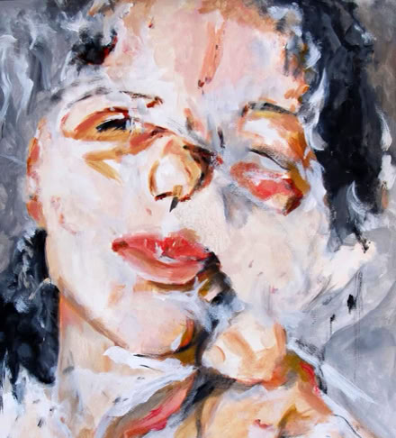 Womanface 70x50 cm, acryl, Jan Thie 08/18