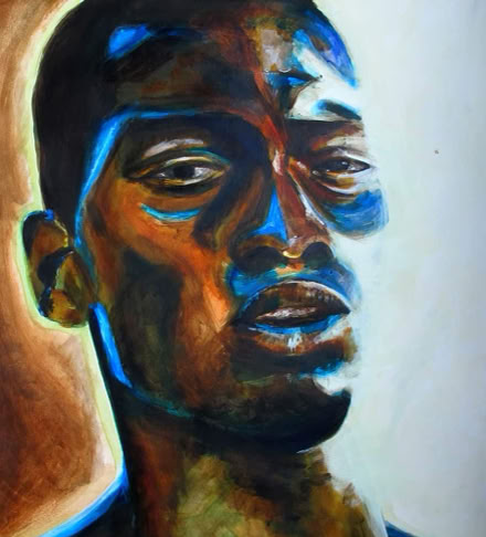 jan_thie_art_blackman. Acryl 50x70 cm, 8/2020. in particuliere collectie